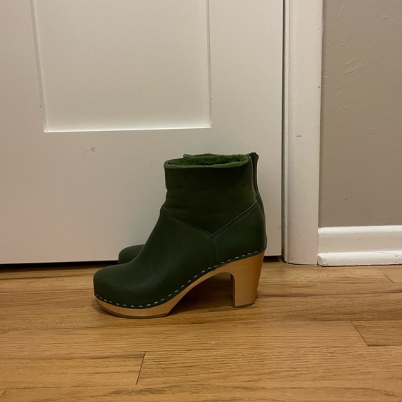 Swedish Hasbeen fur lined boots in green. Size 38. Excellent condition! - Picture 6 of 7